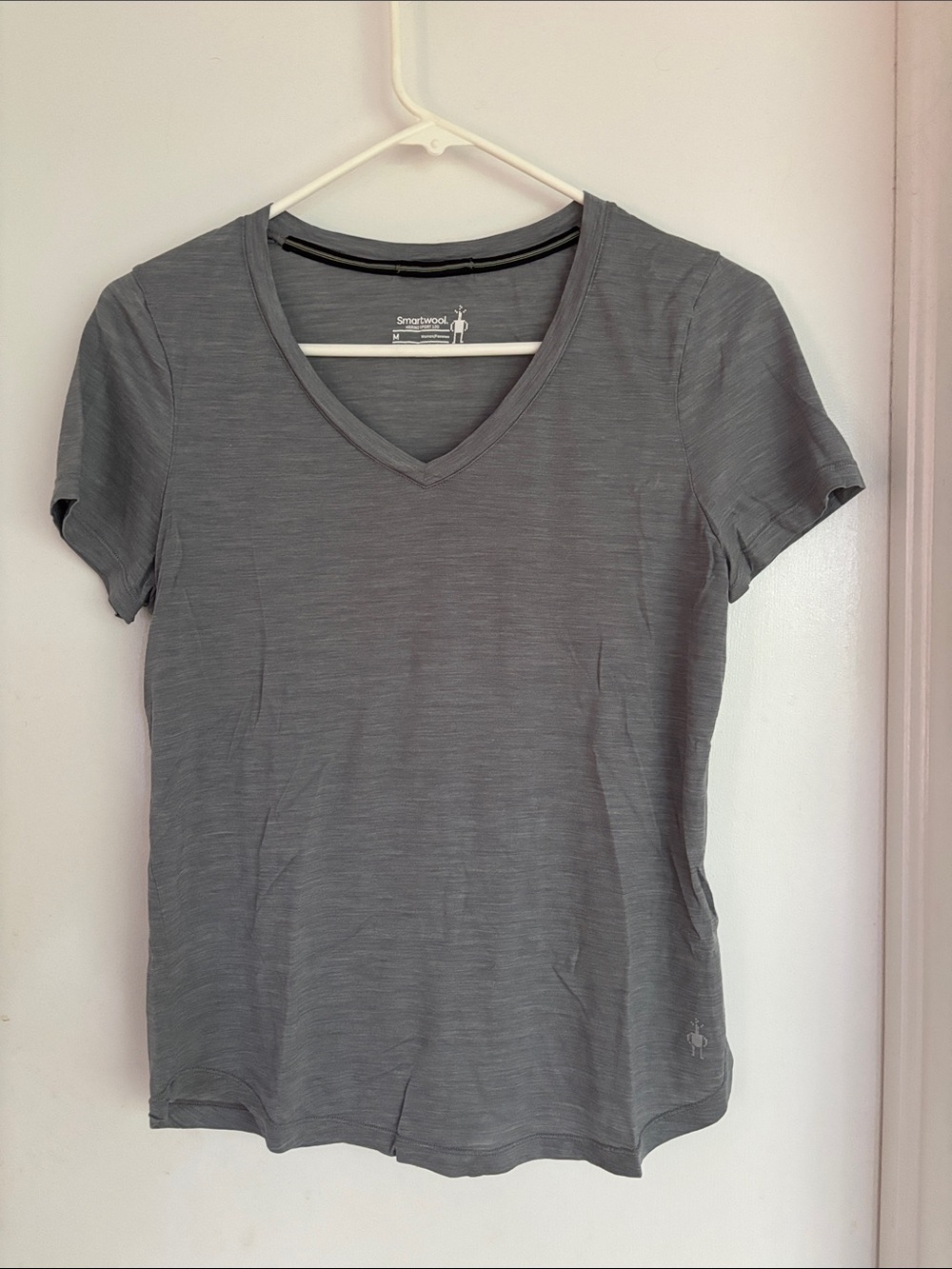 Smartwool Women's V-Neck Merino Sport 120 Grey sz med